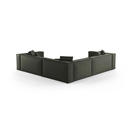 Aveiro 5-Sitzer Ecksofa, symmetrisch, aus Strukturierter Stoff in Moosgrün (Liberty 12), 268x268x86 cm von Cosmopolitan Design – Bild 3