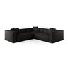 Aveiro 5-Sitzer Ecksofa, symmetrisch, aus Strukturierter Stoff in Schwarz (Liberty 22), 268x268x86 cm von Cosmopolitan Design – Bild 1