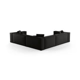 Aveiro 5-Sitzer Ecksofa, symmetrisch, aus Strukturierter Stoff in Schwarz (Liberty 22), 268x268x86 cm von Cosmopolitan Design – Bild 3