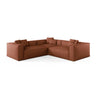 Aveiro 5-Sitzer Ecksofa, symmetrisch, aus Strukturierter Stoff in Ziegelstein (Liberty 9), 268x268x86 cm von Cosmopolitan Design – Bild 1