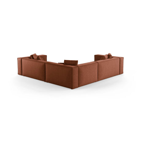 Aveiro 5-Sitzer Ecksofa, symmetrisch, aus Strukturierter Stoff in Ziegelstein (Liberty 9), 268x268x86 cm von Cosmopolitan Design – Bild 3