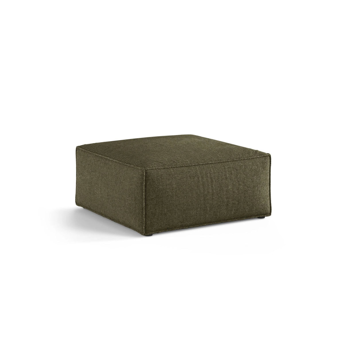 Aveiro Pouf aus Chenille in Grün (Eden 12 Olive), 75x75x41 cm von Cosmopolitan Design – Bild 2