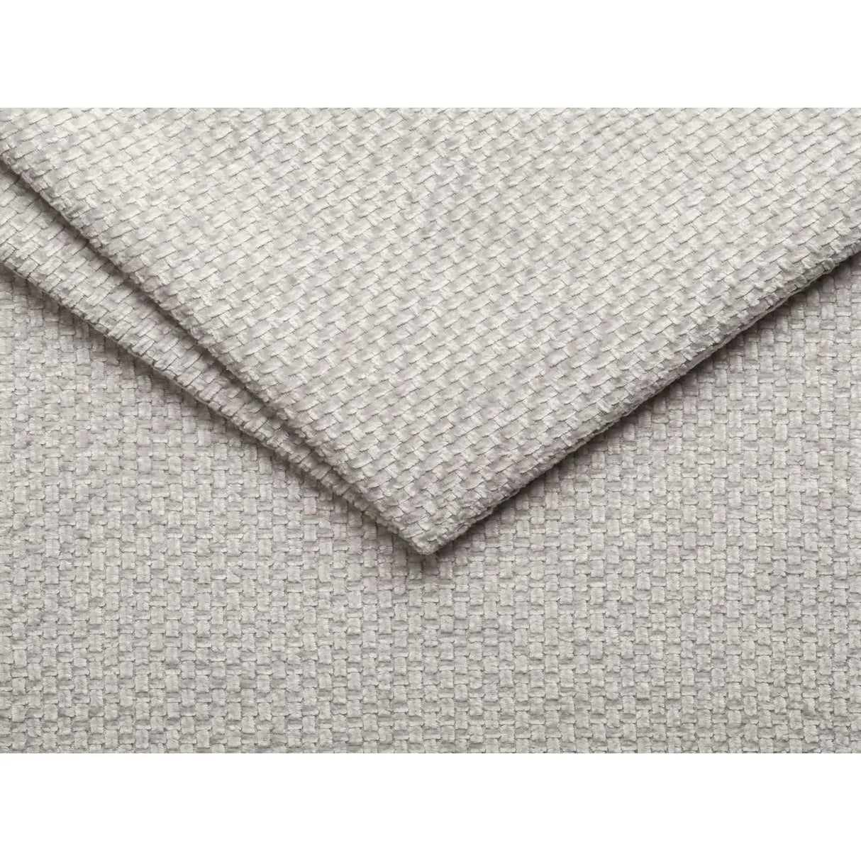 Aveiro Pouf aus Chenille in Silber (Eden 17 Silver), 75x75x41 cm von Cosmopolitan Design – Bild 3