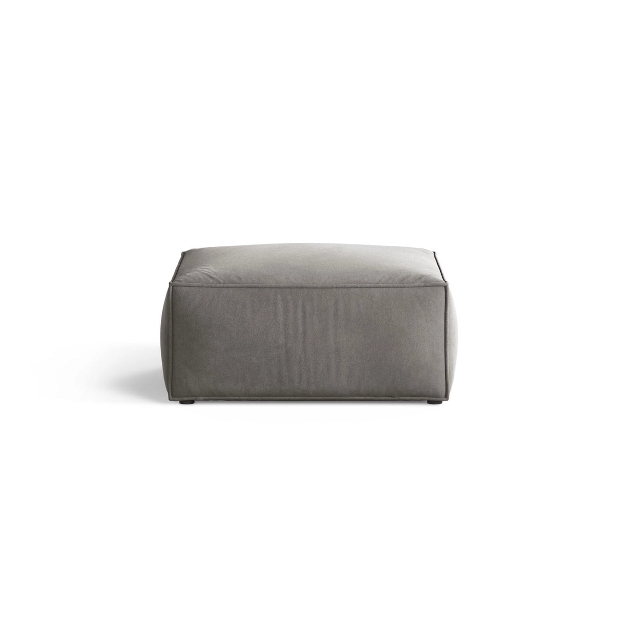 Aveiro Pouf aus Samt in Grau (Casino Stone), 75x75x41 cm von Cosmopolitan Design – Bild 1