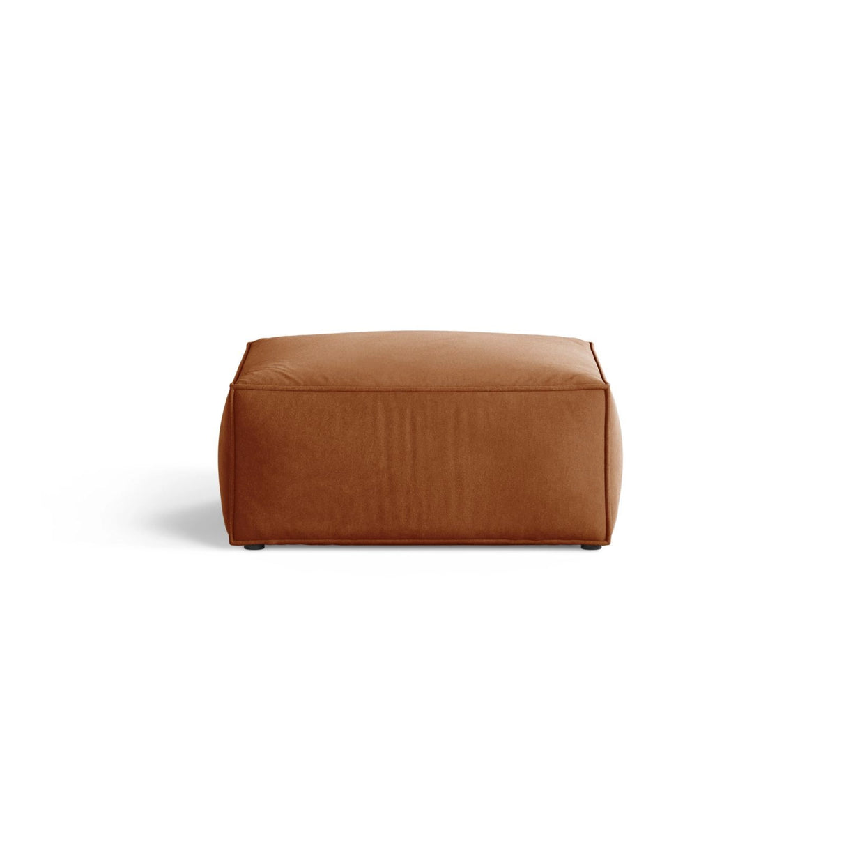 Aveiro Pouf aus Samt in Terrakotta (Casino Terracota), 75x75x41 cm von Cosmopolitan Design – Bild 1