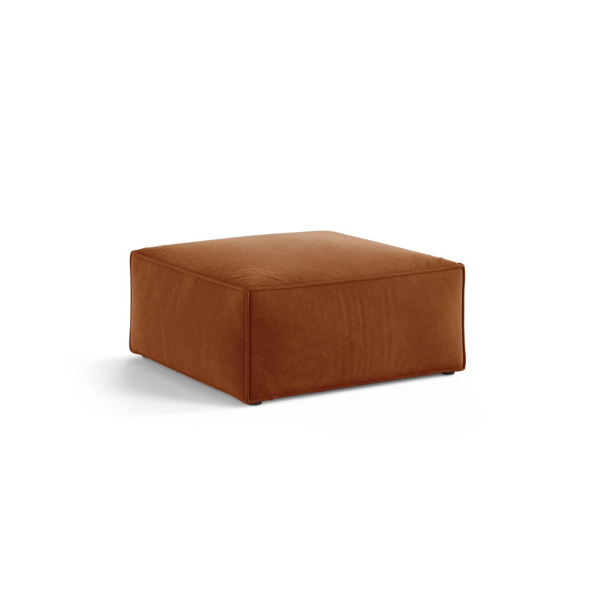 Aveiro Pouf aus Samt in Terrakotta (Casino Terracota), 75x75x41 cm von Cosmopolitan Design – Bild 2