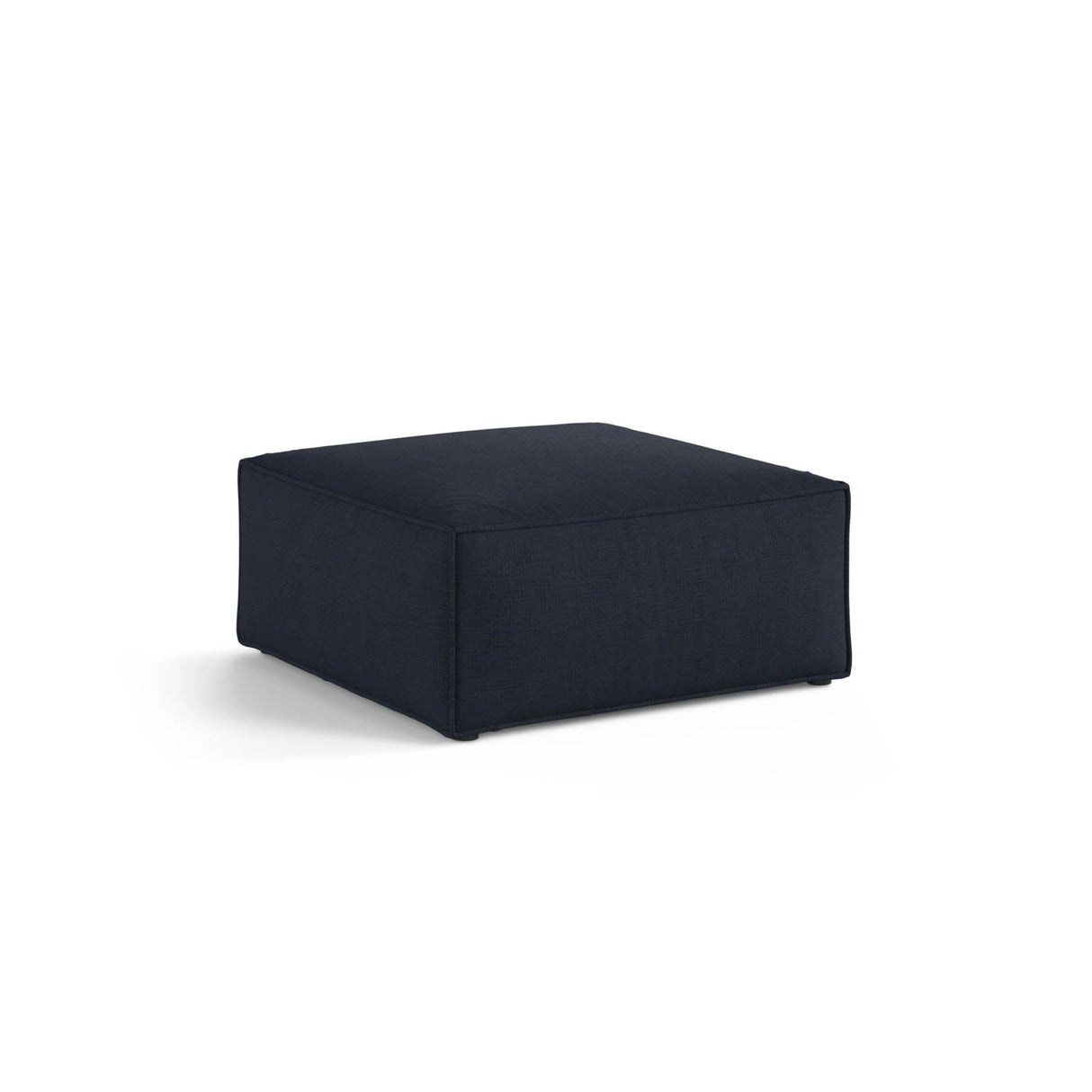 Aveiro Pouf aus Strukturierter Stoff in Marineblau (Liberty 15), 75x75x41 cm von Cosmopolitan Design – Bild 2