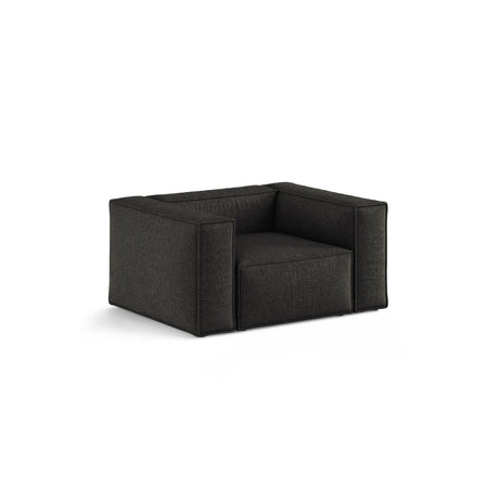 Aveiro Sessel aus Chenille in Anthrazit (Eden 21 Black), 114x90x71 cm von Cosmopolitan Design – Bild 2