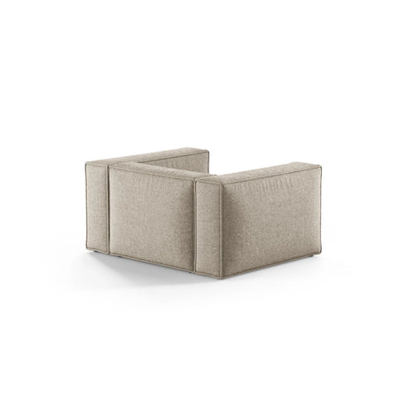 Aveiro Sessel aus Chenille in Dunkelbeige (Eden 4 Beige), 114x90x71 cm von Cosmopolitan Design – Bild 3