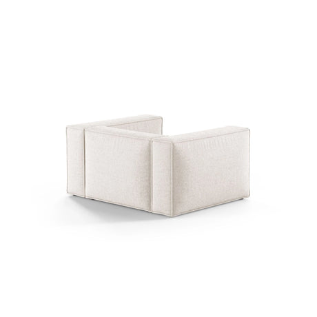 Aveiro Sessel aus Chenille in Hellbeige (Eden 2 Pearl), 114x90x71 cm von Cosmopolitan Design – Bild 3