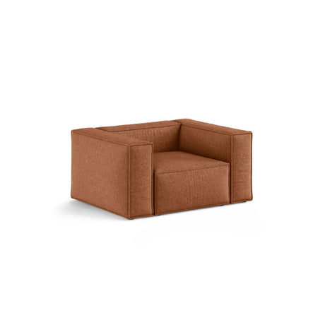 Aveiro Sessel aus Chenille in Ziegelstein (Eden 10 Terra), 114x90x71 cm von Cosmopolitan Design – Bild 2