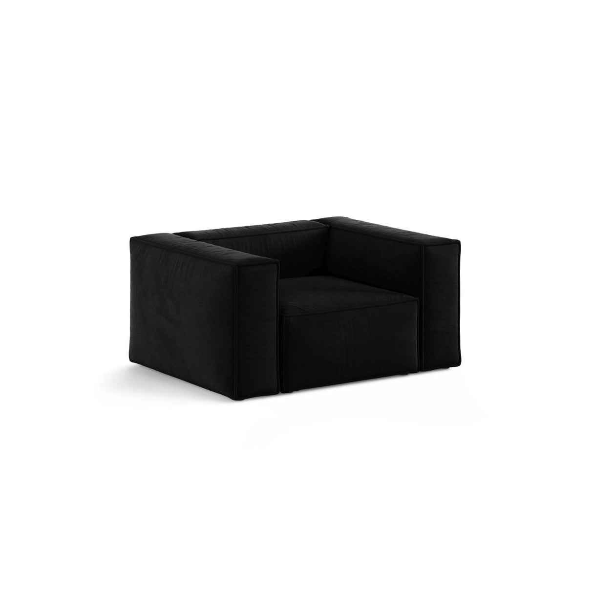 Aveiro Sessel aus Samt in Schwarz (Casino Black), 114x90x71 cm von Cosmopolitan Design – Bild 2