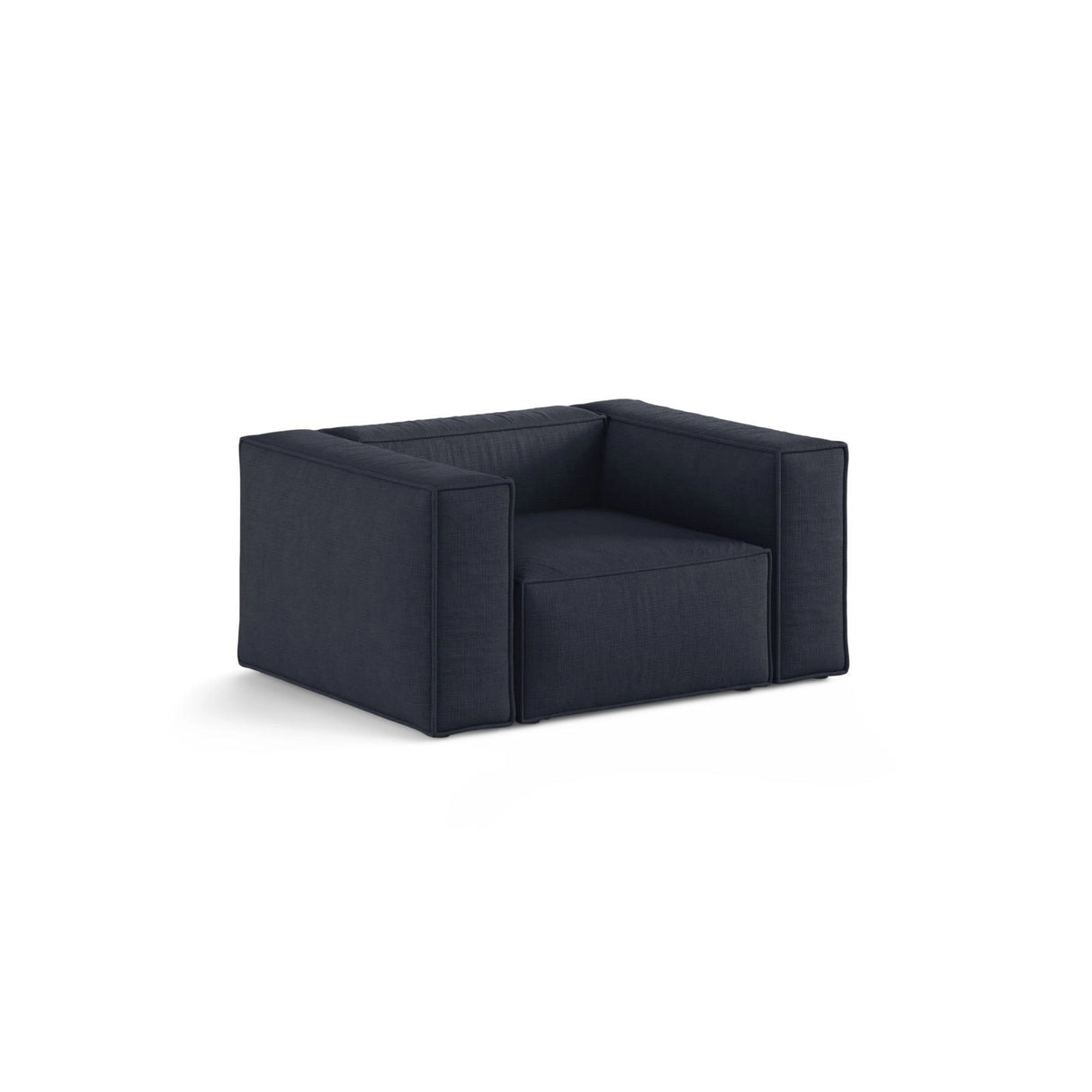 Aveiro Sessel aus Strukturierter Stoff in Marineblau (Liberty 15), 114x90x71 cm von Cosmopolitan Design – Bild 2