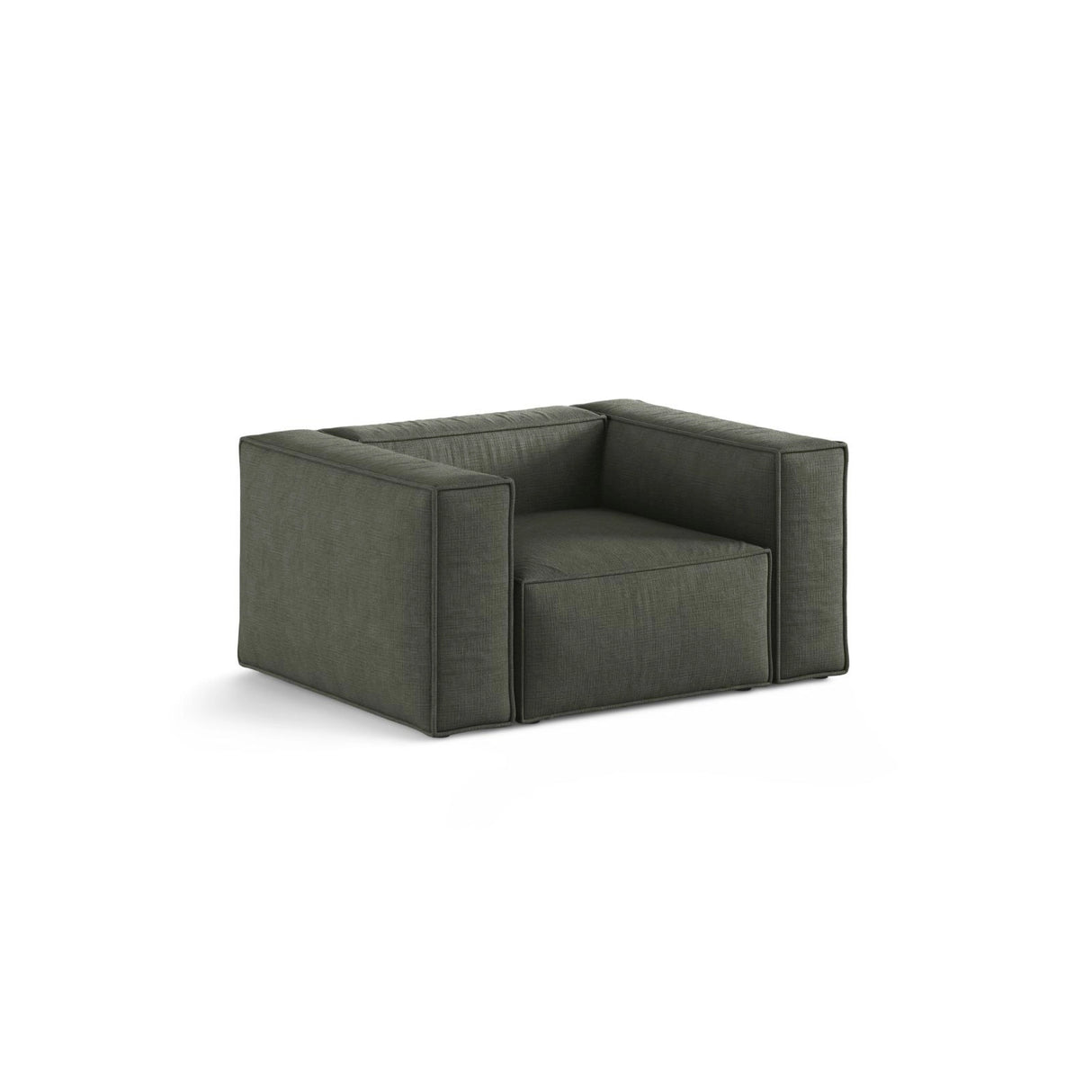 Aveiro Sessel aus Strukturierter Stoff in Moosgrün (Liberty 12), 114x90x71 cm von Cosmopolitan Design – Bild 2