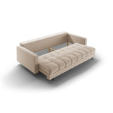 Bali 3-Sitzer Sofa mit Schlaffunktion und Stauraum, aus Boucle in Beige (Baloo 2074), 222x84x105 cm von Cosmopolitan Design – Bild 8