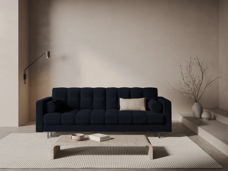 Bali 3-Sitzer Sofa mit Schlaffunktion und Stauraum, aus Boucle in Dunkelblau (Baloo 2088), 222x84x105 cm von Cosmopolitan Design – Bild 2