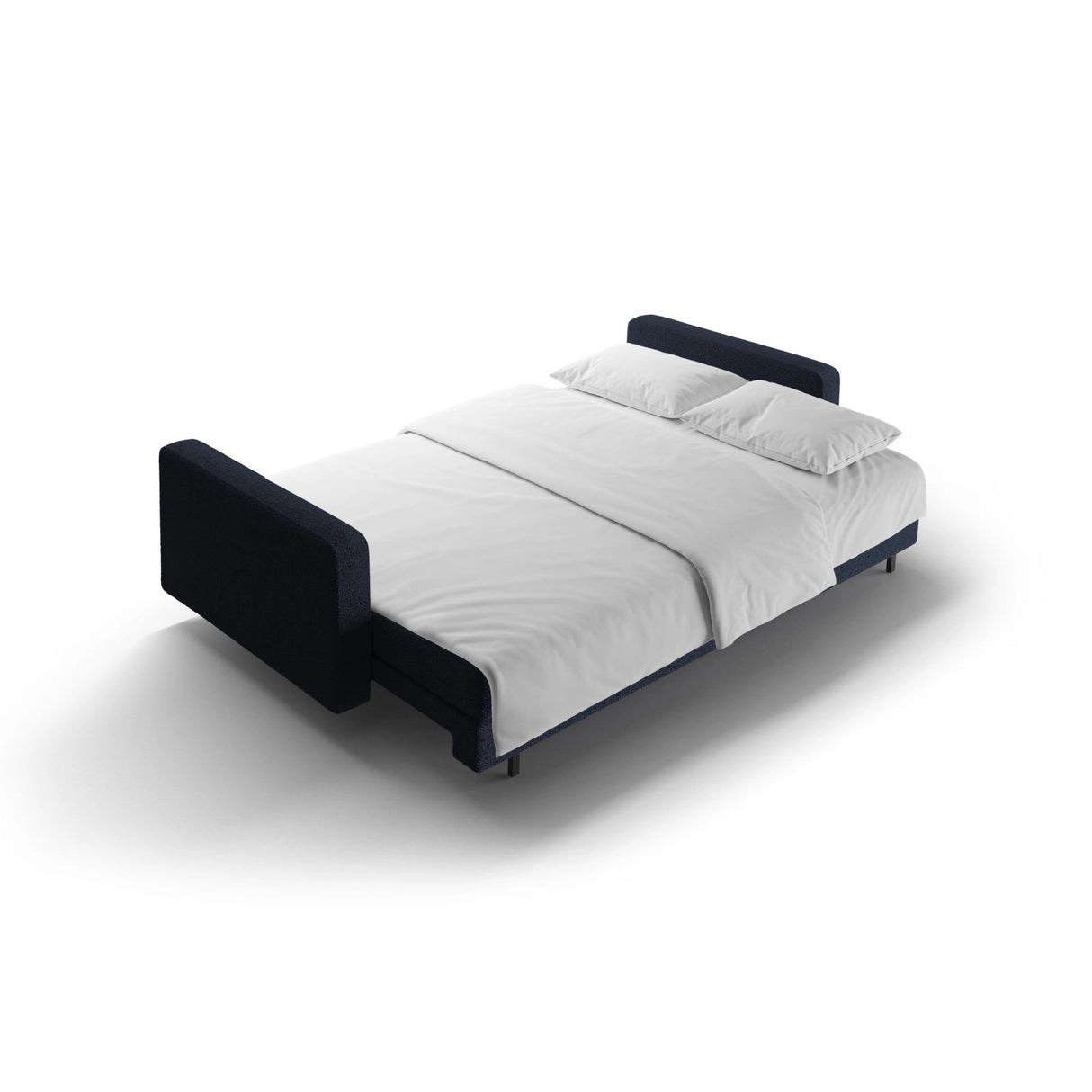 Bali 3-Sitzer Sofa mit Schlaffunktion und Stauraum, aus Boucle in Dunkelblau (Baloo 2088), 222x84x105 cm von Cosmopolitan Design – Bild 7