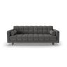 Bali 3-Sitzer Sofa mit Schlaffunktion und Stauraum, aus Boucle in Dunkelgrau (Baloo 2083), 222x84x105 cm von Cosmopolitan Design – Bild 1