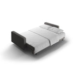 Bali 3-Sitzer Sofa mit Schlaffunktion und Stauraum, aus Boucle in Dunkelgrau (Baloo 2083), 222x84x105 cm von Cosmopolitan Design – Bild 7