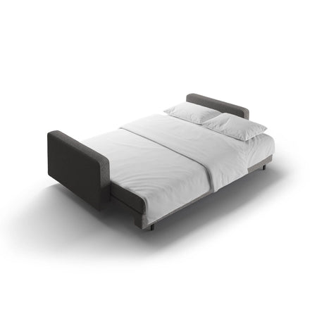 Bali 3-Sitzer Sofa mit Schlaffunktion und Stauraum, aus Boucle in Dunkelgrau (Baloo 2083), 222x84x105 cm von Cosmopolitan Design – Bild 7