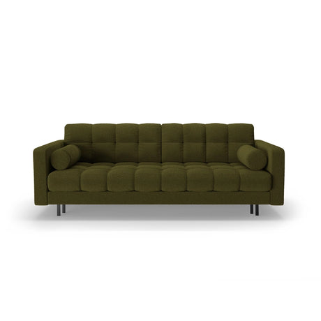 Bali 3-Sitzer Sofa mit Schlaffunktion und Stauraum, aus Boucle in Dunkles Olivgrün (Baloo 2090), 222x84x105 cm von Cosmopolitan Design – Bild 1