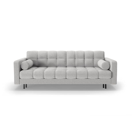 Bali 3-Sitzer Sofa mit Schlaffunktion und Stauraum, aus Boucle in Hellgrau (Baloo 2085), 222x84x105 cm von Cosmopolitan Design – Bild 1