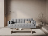 Bali 3-Sitzer Sofa mit Schlaffunktion und Stauraum, aus Boucle in Hellgrau (Baloo 2085), 222x84x105 cm von Cosmopolitan Design – Bild 2