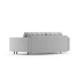 Bali 3-Sitzer Sofa mit Schlaffunktion und Stauraum, aus Boucle in Hellgrau (Baloo 2085), 222x84x105 cm von Cosmopolitan Design – Bild 5