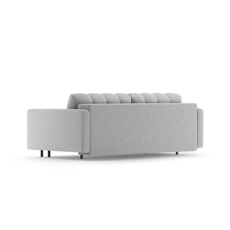Bali 3-Sitzer Sofa mit Schlaffunktion und Stauraum, aus Boucle in Hellgrau (Baloo 2085), 222x84x105 cm von Cosmopolitan Design – Bild 5