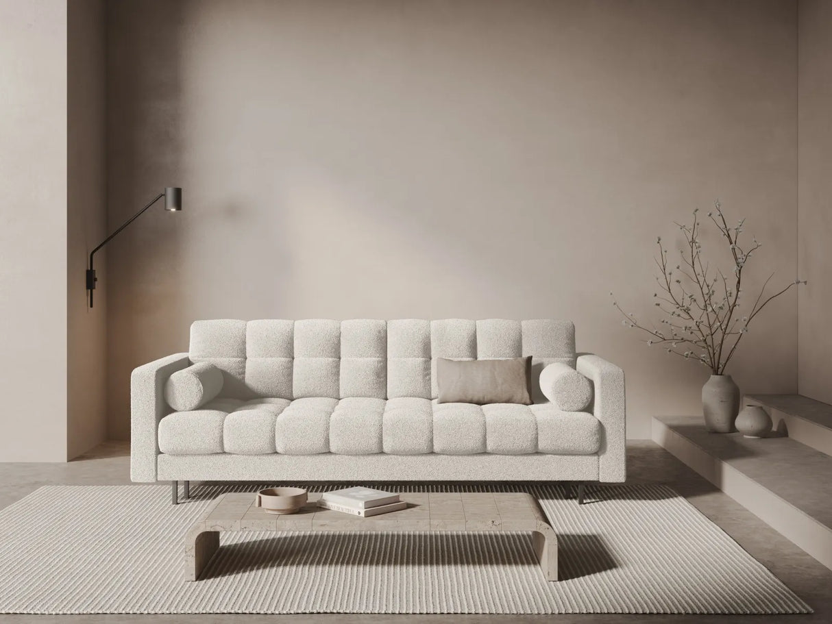 Bali 3-Sitzer Sofa mit Schlaffunktion und Stauraum, aus Samt, Boucle oder Strukturstoff, 222x84x105 cm von Cosmopolitan Design – Bild 2