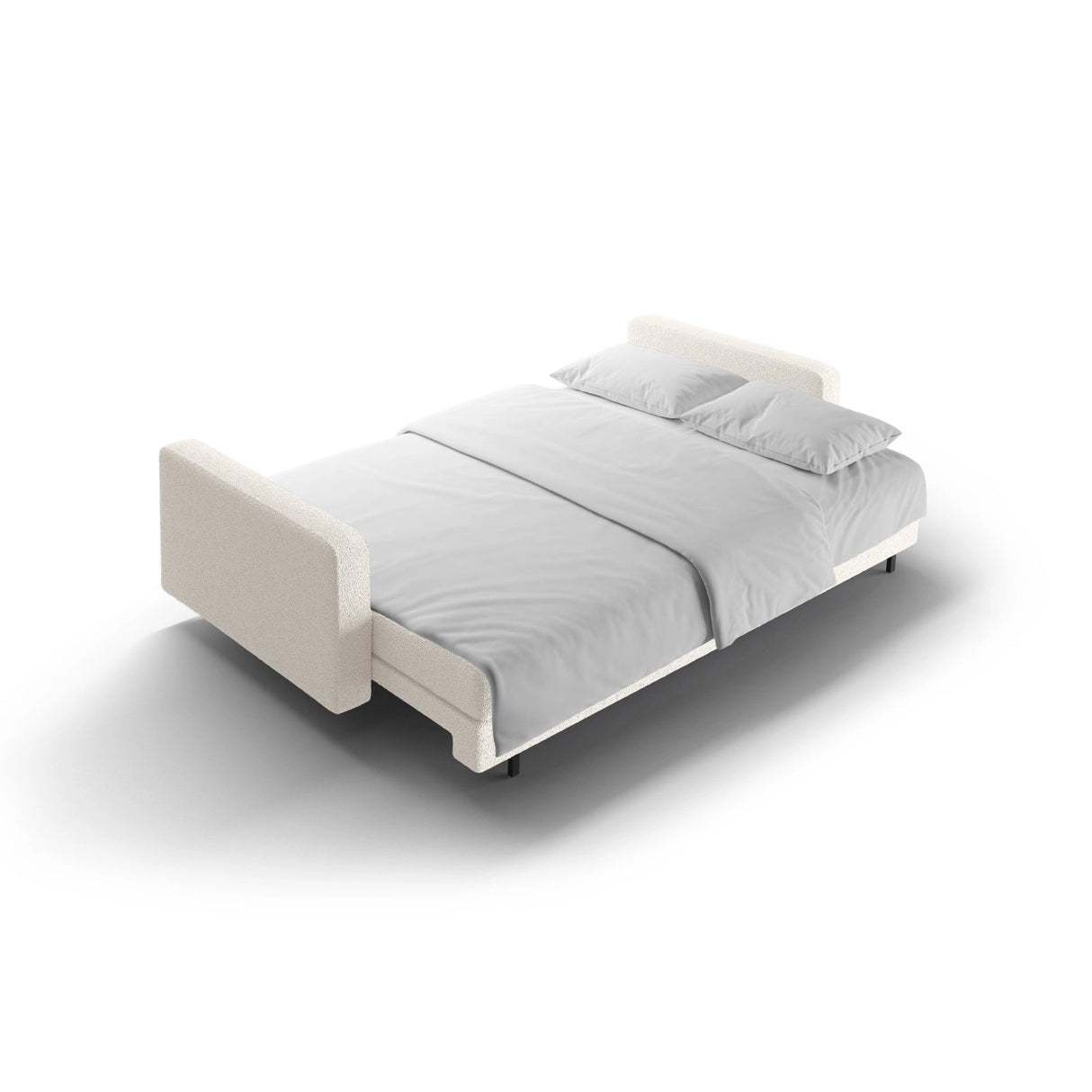 Bali 3-Sitzer Sofa mit Schlaffunktion und Stauraum, aus Samt, Boucle oder Strukturstoff, 222x84x105 cm von Cosmopolitan Design – Bild 7