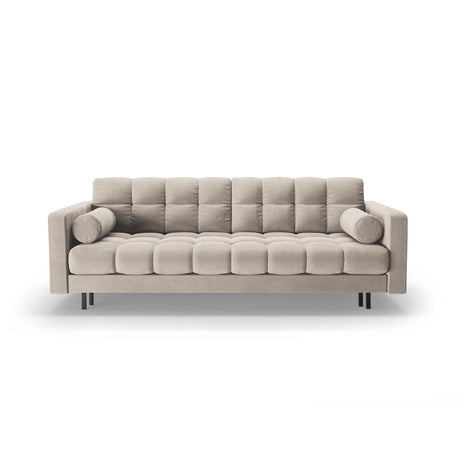 Bali 3-Sitzer Sofa mit Schlaffunktion und Stauraum, aus Samt in Dunkelbeige (Bluvel 30), 222x84x105 cm von Cosmopolitan Design – Bild 1