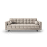 Bali 3-Sitzer Sofa mit Schlaffunktion und Stauraum, aus Samt in Dunkelbeige (Bluvel 30), 222x84x105 cm von Cosmopolitan Design – Bild 1