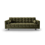 Bali 3-Sitzer Sofa mit Schlaffunktion und Stauraum, aus Samt in Grün (Bluvel 77), 222x84x105 cm von Cosmopolitan Design – Bild 1