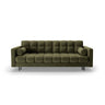 Bali 3-Sitzer Sofa mit Schlaffunktion und Stauraum, aus Samt in Grün (Bluvel 77), 222x84x105 cm von Cosmopolitan Design – Bild 1