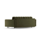 Bali 3-Sitzer Sofa mit Schlaffunktion und Stauraum, aus Samt in Grün (Bluvel 77), 222x84x105 cm von Cosmopolitan Design – Bild 5