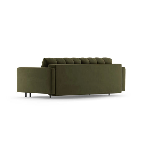 Bali 3-Sitzer Sofa mit Schlaffunktion und Stauraum, aus Samt in Grün (Bluvel 77), 222x84x105 cm von Cosmopolitan Design – Bild 5