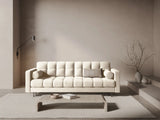 Bali 3-Sitzer Sofa mit Schlaffunktion und Stauraum, aus Samt in Hellbeige (Bluvel 22), 222x84x105 cm von Cosmopolitan Design – Bild 2