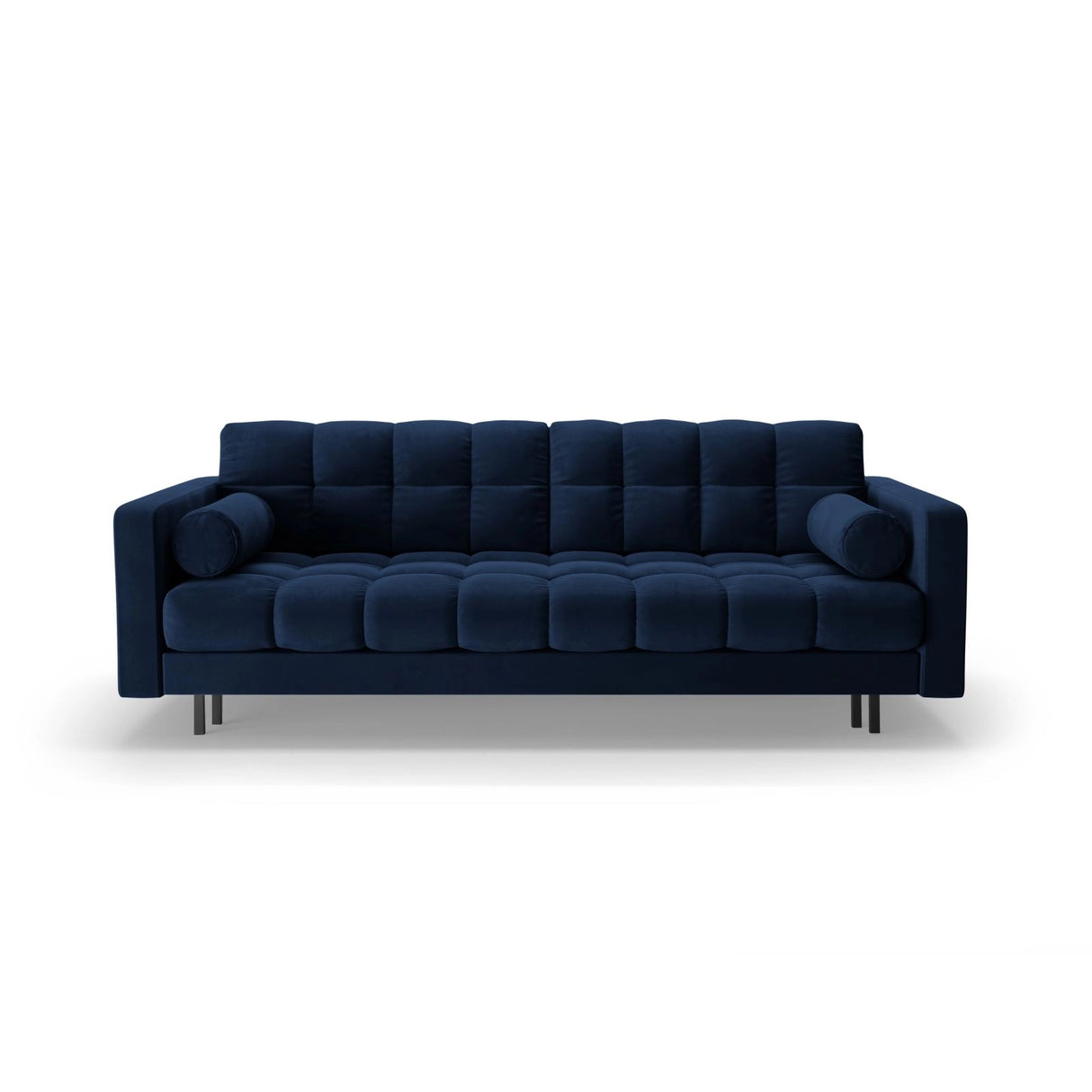 Bali 3-Sitzer Sofa mit Schlaffunktion und Stauraum, aus Samt in Königsblau (Bluvel 86), 222x84x105 cm von Cosmopolitan Design – Bild 1