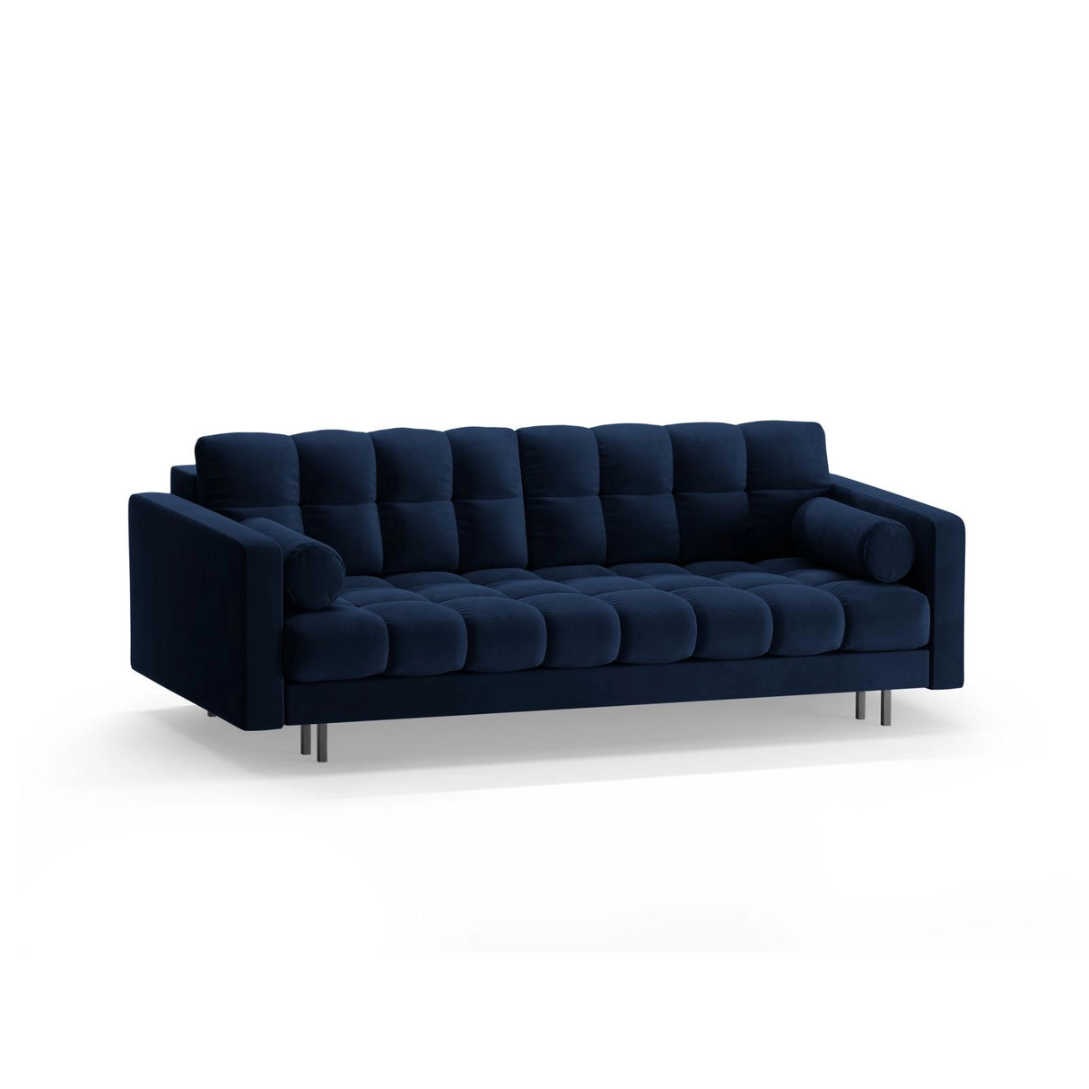 Bali 3-Sitzer Sofa mit Schlaffunktion und Stauraum, aus Samt in Königsblau (Bluvel 86), 222x84x105 cm von Cosmopolitan Design – Bild 4