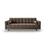Bali 3-Sitzer Sofa mit Schlaffunktion und Stauraum, aus Samt in Schokolade (Bluvel 38), 222x84x105 cm von Cosmopolitan Design – Bild 1