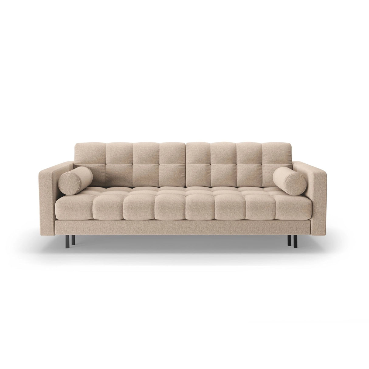 Bali 3-Sitzer Sofa mit Schlaffunktion und Stauraum, aus Strukturierter Stoff in Beige (Neve 04), 222x84x105 cm von Cosmopolitan Design – Bild 1