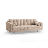 Bali 3-Sitzer Sofa mit Schlaffunktion und Stauraum, aus Strukturierter Stoff in Beige (Neve 04), 222x84x105 cm von Cosmopolitan Design – Bild 4