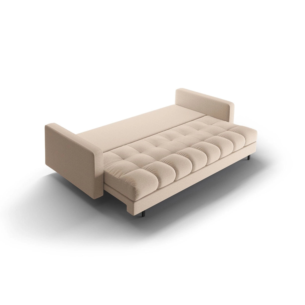 Bali 3-Sitzer Sofa mit Schlaffunktion und Stauraum, aus Strukturierter Stoff in Beige (Neve 04), 222x84x105 cm von Cosmopolitan Design – Bild 6