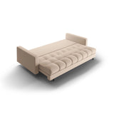 Bali 3-Sitzer Sofa mit Schlaffunktion und Stauraum, aus Strukturierter Stoff in Beige (Neve 04), 222x84x105 cm von Cosmopolitan Design – Bild 6
