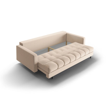 Bali 3-Sitzer Sofa mit Schlaffunktion und Stauraum, aus Strukturierter Stoff in Beige (Neve 04), 222x84x105 cm von Cosmopolitan Design – Bild 8
