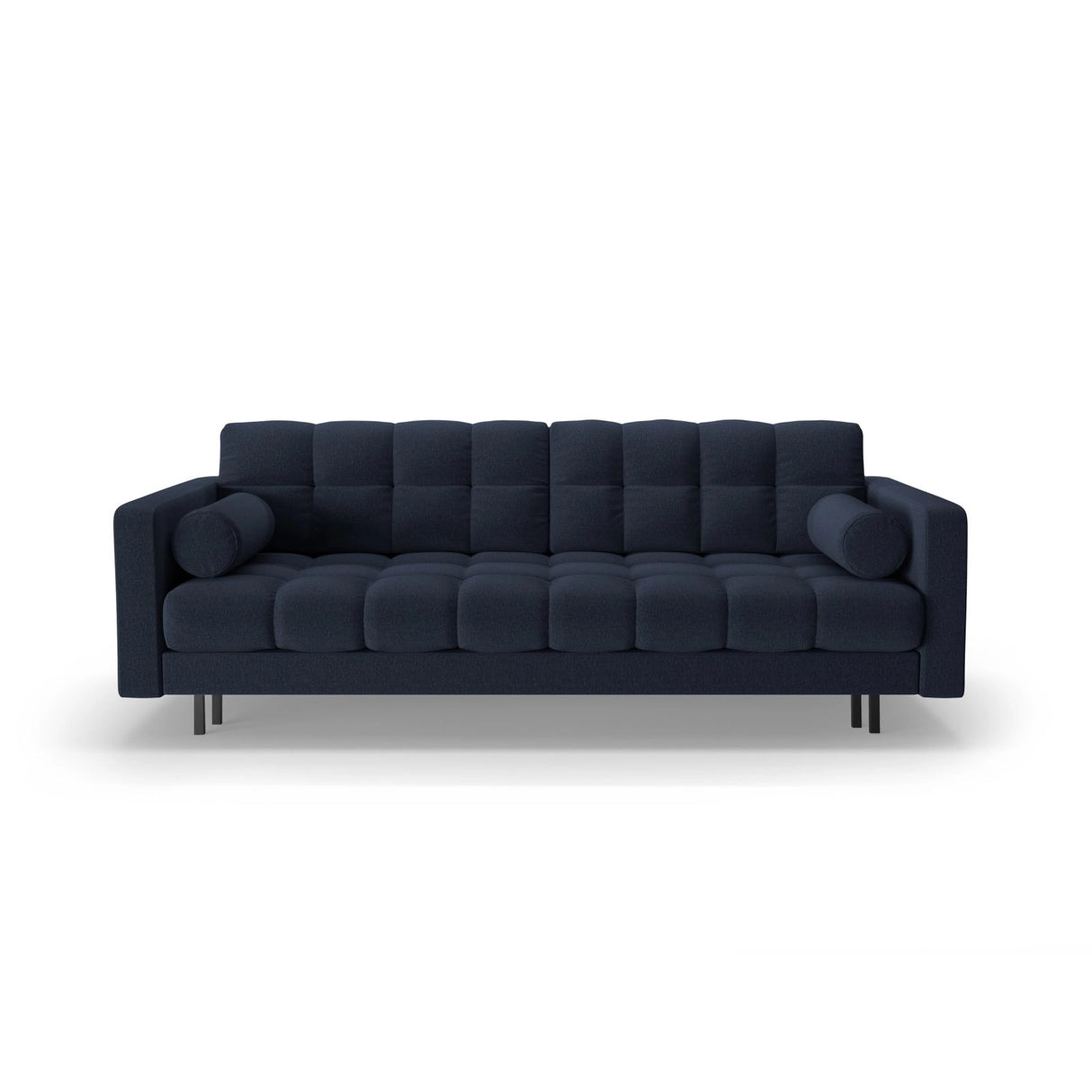 Bali 3-Sitzer Sofa mit Schlaffunktion und Stauraum, aus Strukturierter Stoff in Blau (Neve 77), 222x84x105 cm von Cosmopolitan Design – Bild 1