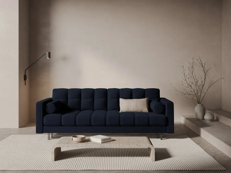 Bali 3-Sitzer Sofa mit Schlaffunktion und Stauraum, aus Strukturierter Stoff in Blau (Neve 77), 222x84x105 cm von Cosmopolitan Design – Bild 2