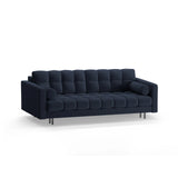 Bali 3-Sitzer Sofa mit Schlaffunktion und Stauraum, aus Strukturierter Stoff in Blau (Neve 77), 222x84x105 cm von Cosmopolitan Design – Bild 4