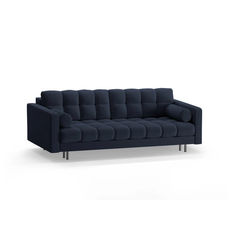 Bali 3-Sitzer Sofa mit Schlaffunktion und Stauraum, aus Strukturierter Stoff in Blau (Neve 77), 222x84x105 cm von Cosmopolitan Design – Bild 4